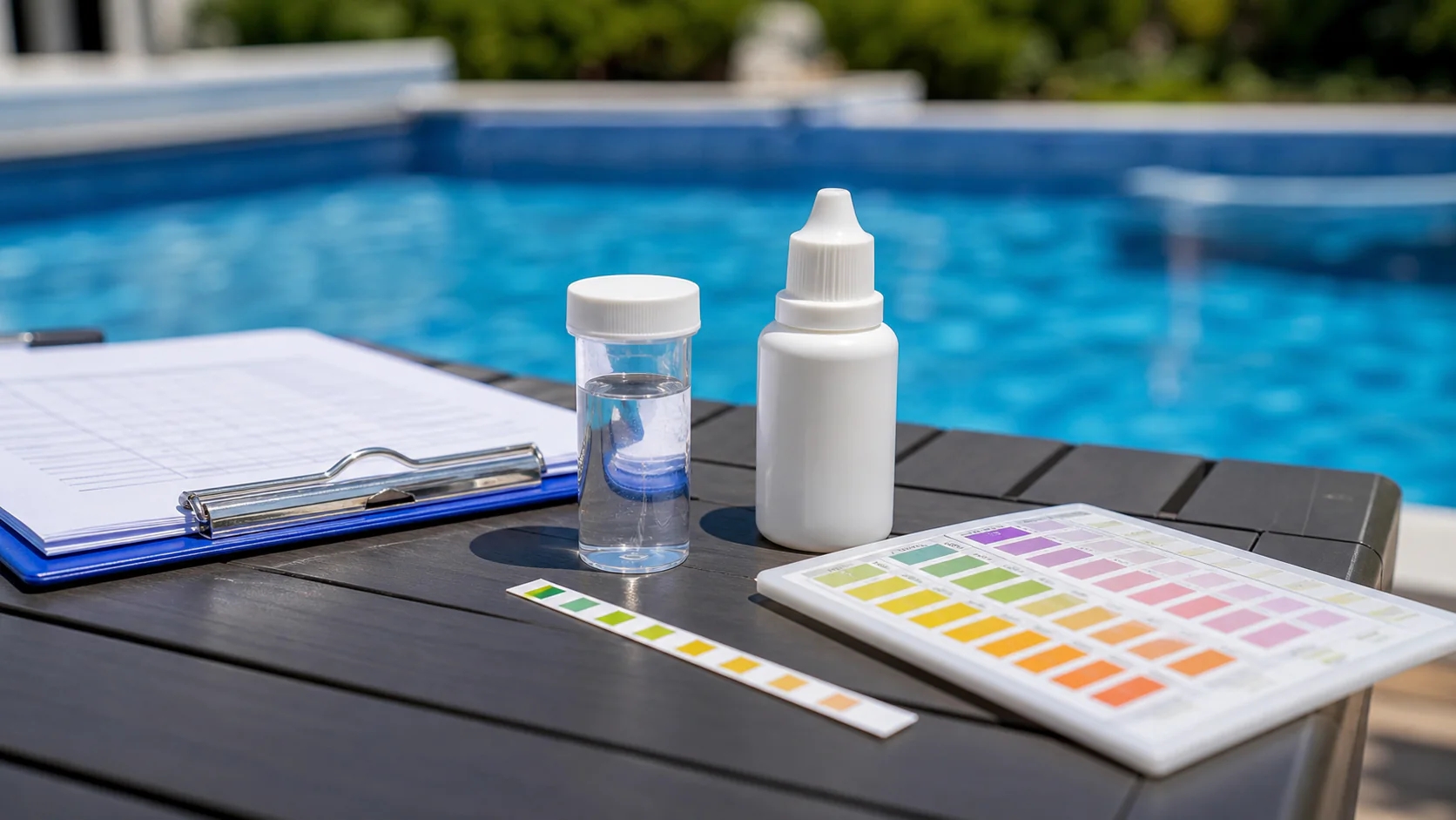 Pool water testing for weekly pool service in Victoria Texas